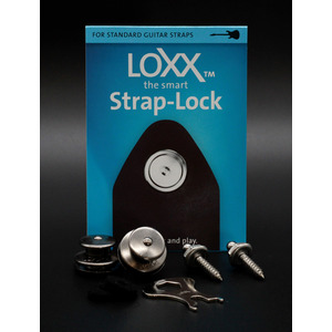 LOXX Strap Locks for Electric Guitar and Bass - Black Nickel