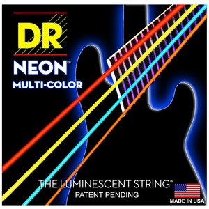 DR Neon Coated Multi-Colour Bass Strings - 4-String Set - Medium NMCB45: 45-105