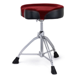 Mapex T865SER Drum Stool - Saddle Seat / Red Cloth Top