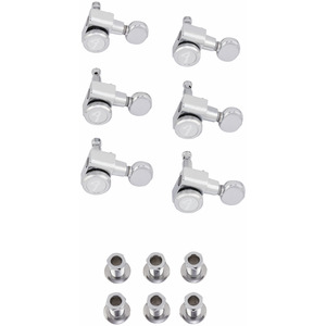 Fender Locking Tuning Machines w/Vintage Buttons for Strat / Tele - Polished Chrome