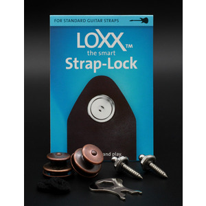 LOXX Strap Locks for Electric Guitar and Bass - Vintage Copper