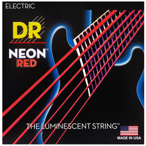 DR Hi-Def Coated Guitar Strings Neon Red 