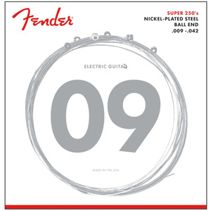 Fender Super 250's Nickel Plated Steel Guitar Strings - 09-42