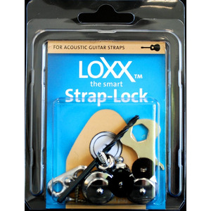 LOXX Strap Locks for Acoustic Guitar - Chrome