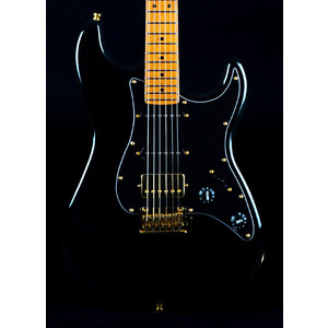 Jet JS-400 HSS Electric Guitar - Black w/Gold Hardware