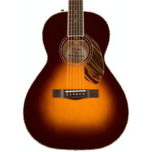 Fender Paramount PS-220E Parlour Electro-Acoustic Guitar - 3-Tone Vintage Sunburst