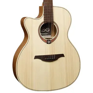 LAG TL70ACENAT Tramontane Auditorium Cutaway Electro-Acoustic Guitar Left Handed