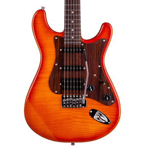 Magneto U-One Sonnet Modern US-2300 HSS Electric Guitar  - Flamed Amber Burst