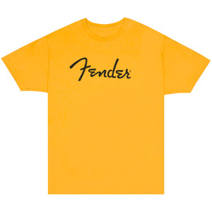 Fender T-Shirt - Spaghetti Logo / Butterscotch Blonde