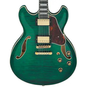 Ibanez AS93FM Semi Acoustic Guitar - Transparent Moss Green