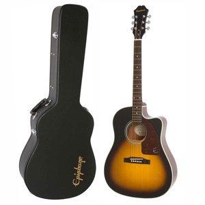 Epiphone AJ-210ce Acoustic Guitar Outfit inc. Hard Case  - Vintage Sunburst