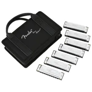 Fender Blues Deluxe Harmonicas - 7 Pack with Case