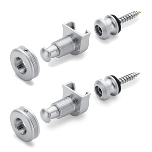 Schaller S Locks Guitar Strap Locks - S Locks Guitar Strap Locks In Satin Chrome