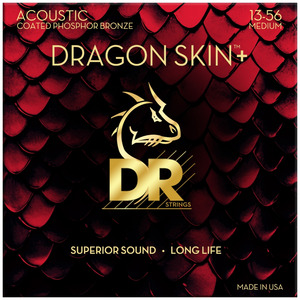 DR Dragon Skin Plus Phosphor Bronze Coated Acoustic Strings - 13-56
