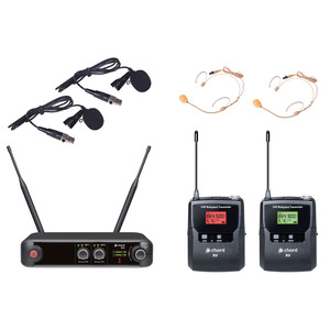 Chord XU Series UHF 2-Channel Wireless Mic System - 2 x Headset / Lavalier