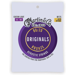Martin Originals Acoustic Strings 80/20 Bronze - Custom Light