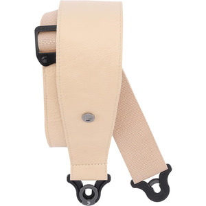 D'Addario Comfort Leather Auto Lock Guitar Strap - Tan 3.0"