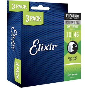 Elixir OptiWeb Electric 3 Pack - Light 10-46