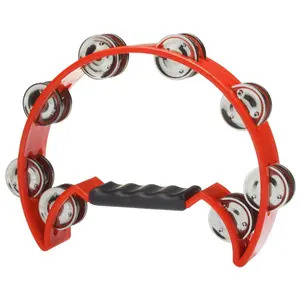 Stagg Half Moon Tambourine - Red