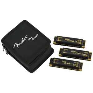 Fender Blues DeVille Harmonicas - 3 Pack with Case