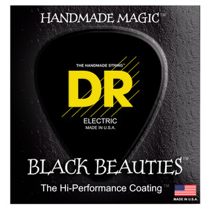 DR Black Beauties Coated Black Guitar Strings - 11-50