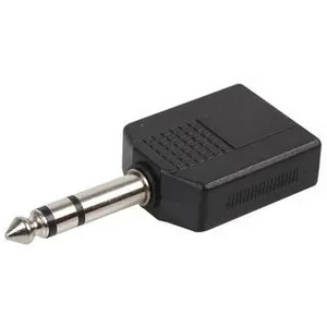 GigGear Large Stereo Male Jack - 2 Large Stereo Female Jack Adaptor