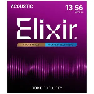 Elixir Poly Web 80/20 Bronze Acoustic Medium 13-56