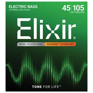 Elixir Nano Web Electric Bass Medium 45-105