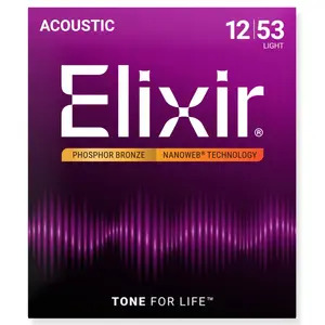 Elixir PHOSPHOR BRONZE Nano Web Acoustic Light 12-53
