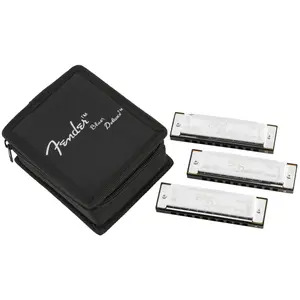 Fender Blues Deluxe Harmonicas - 3 Pack with Case