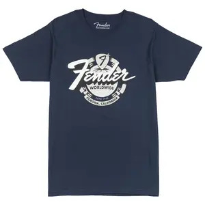 Fender World Wide Tee, Vintage Navy 
