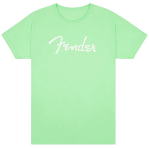 Fender T-Shirt - Spaghetti Logo / Surf Green