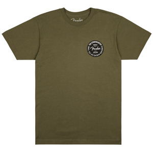 Fender T-Shirt Stratocaster 70th Anniversary Badge Olive