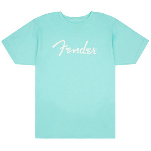 Fender T-Shirt - Spaghetti Logo / Daphne Blue
