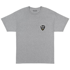 Fender T-Shirt Pick Patch Pocket Athletic Grey 