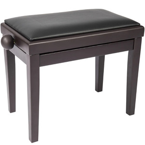 Kinsman Complete Height Adjustable Piano Bench - Satin Rosewood With Black VINYL Top