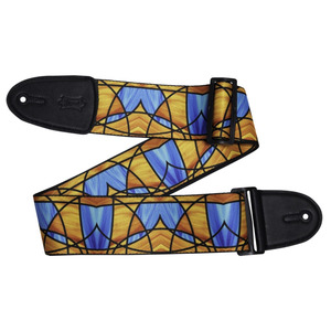 Levy's Stained Glass 3" Guitar Strap - Orange and Blue