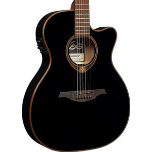 LAG T118ASCEBLK Tramontane Auditorium Slim Cut Electro Acoustic - Black