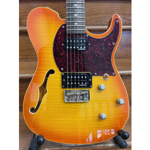 SECONDHAND Vintage AV2HFF Thinline T-Style Electric Guitar - Lightburst