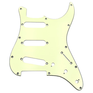 Guitar Gear S Style SSS Scratch Plate - 11 Hole - Mint Green - 3 Ply