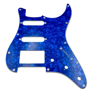 Guitar Gear HSS - S Style Scratch Plate - 11 Hole - Blue Pearl