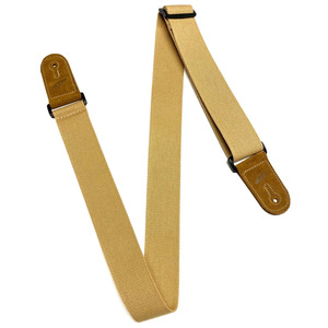 Leather Graft Adjustable Cotton Web Guitar Strap - Beige
