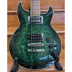 SECONDHAND Ibanez Artcore N427 Double Cutaway Quilt Top Transparent Green