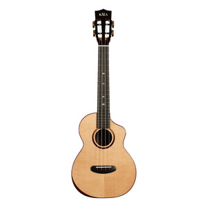 Kala Contour Deluxe All Solid Gloss Spruce Rosewood Tenor Ukulele w/ Cutaway and Bag