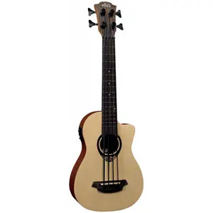Lag TKB150FCE Tiki Uku Tiki Guitar 150 Mini Fretless Bass Electro Acoustic Ukulele