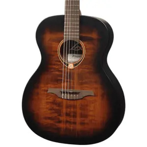 LAG Tramontane TN70A Black & Brown Nylon Auditorium - Sunburst