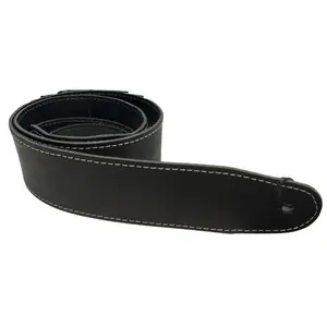 Leather Graft LGPS Plain Stitched Guitar Strap  - Black