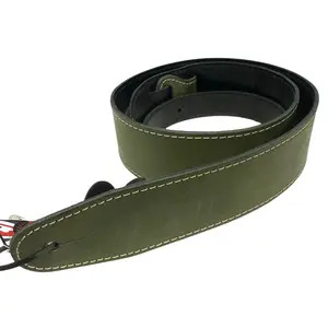 Leather Graft LGPS Plain Stitched Guitar Strap  - Green
