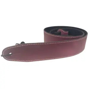 Leather Graft LGPS Plain Stitched Guitar Strap  - Plum