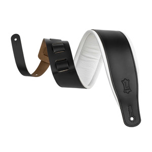Levy's M26PD Leather 2 Tone Guitar Strap  - Black & White